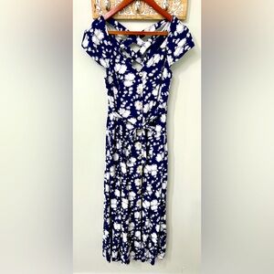 Maeve by Anthropologie Dress Sz 4 Blue and White with pockets